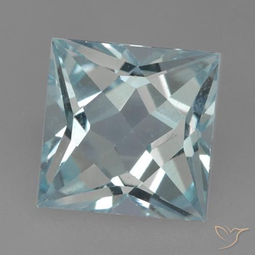 3.31ct 天然 スカイブルー トパーズ, 四角形, VVS