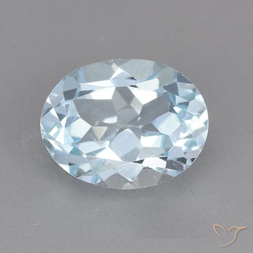 2.46ct 天然 スカイブルー トパーズ, 楕円形, VVS-VS