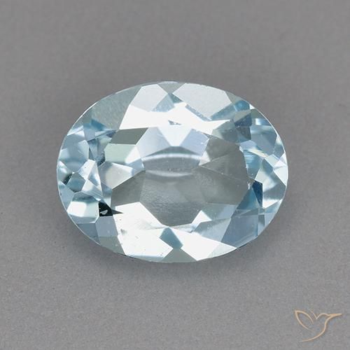 2.11ct 天然 スカイブルー トパーズ, 楕円形, VVS-VS