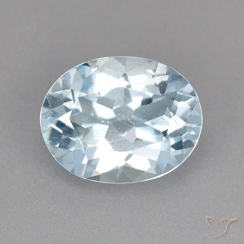 2.14ct 天然 スカイブルー トパーズ, 楕円形, VVS-VS