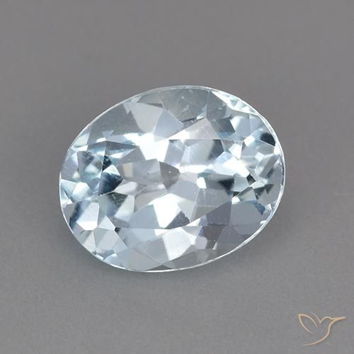 2.40ct 天然 スカイブルー トパーズ, 楕円形, VVS-VS