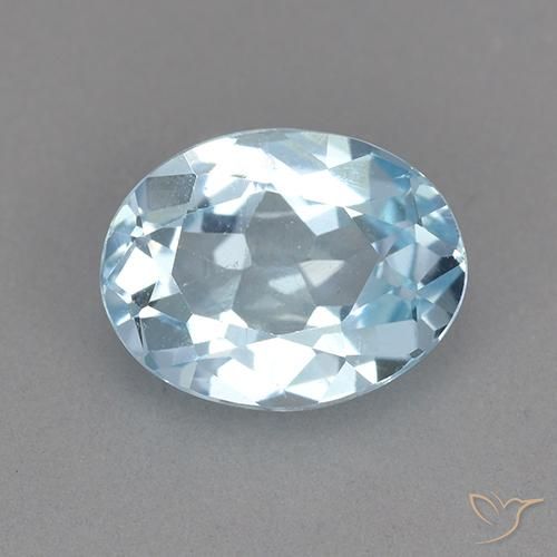 2.25ct 天然 スカイブルー トパーズ, 楕円形, VVS-VS