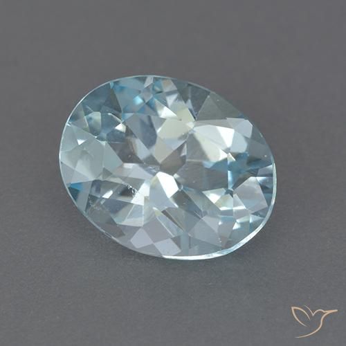 2.22ct 天然 スカイブルー トパーズ, 楕円形, VVS-VS