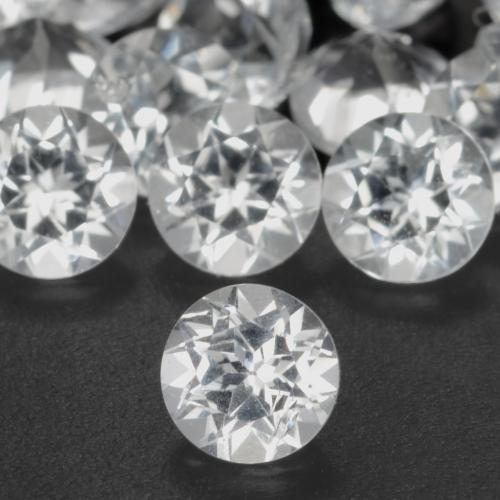 0.32カラットの天然ホワイトトパーズ、ラウンド、VS