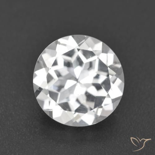 3.62ct 天然 ホワイト トパーズ, ラウンド, VVS-VS