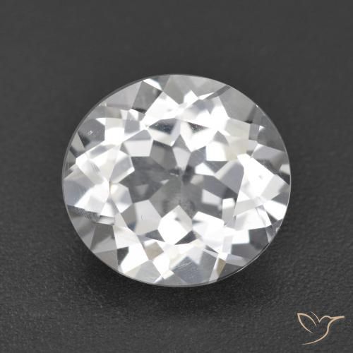 3.52ct 天然 ホワイト トパーズ, ラウンド, VVS-VS