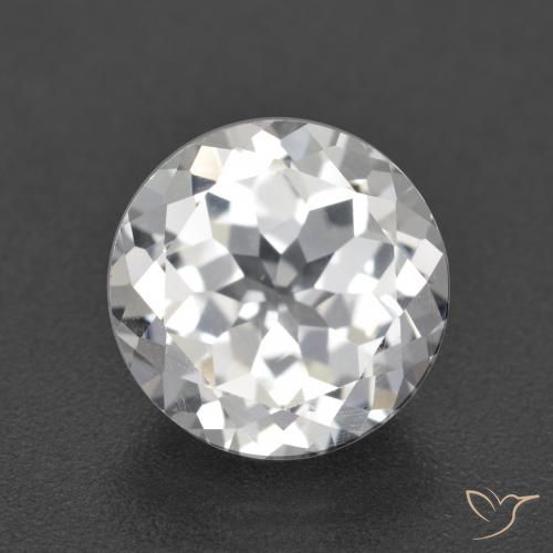 3.60ct 天然 ホワイト トパーズ, ラウンド, VVS-VS