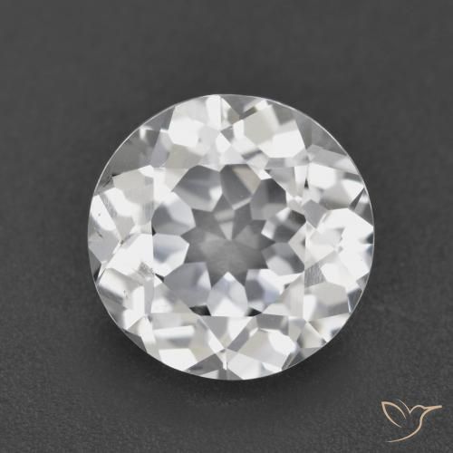 3.68ct 天然 ホワイト トパーズ, ラウンド, VVS-VS