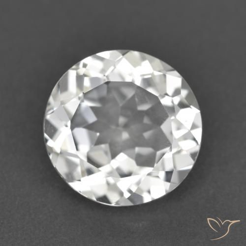 3.62ct 天然 クリアホワイト トパーズ, ラウンド, VVS