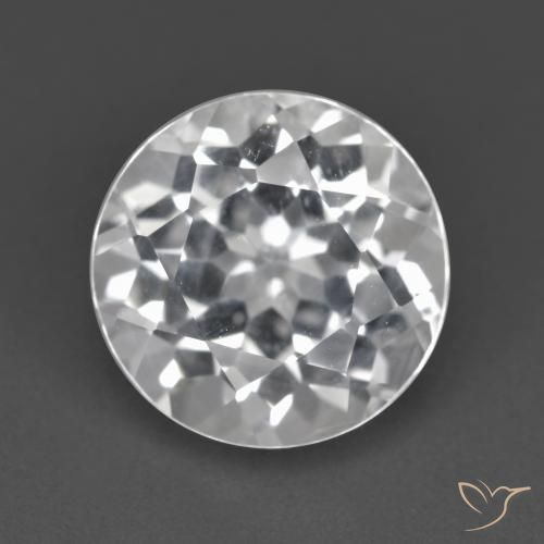 4.06ct 天然 クリアホワイト トパーズ, ラウンド, VVS