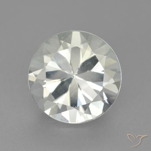 4.05ct 天然 ホワイト トパーズ, ラウンド, VS