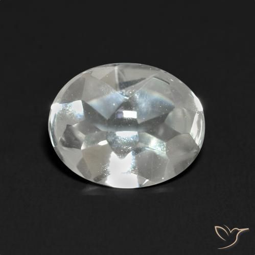 3.51ct 天然 ホワイト トパーズ, 楕円形, 透明