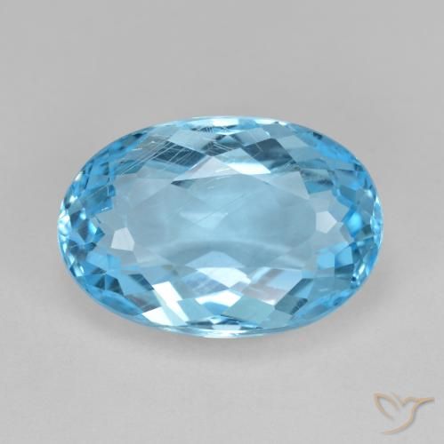 11.58ct 天然 スイスブルー トパーズ, 楕円形, VS