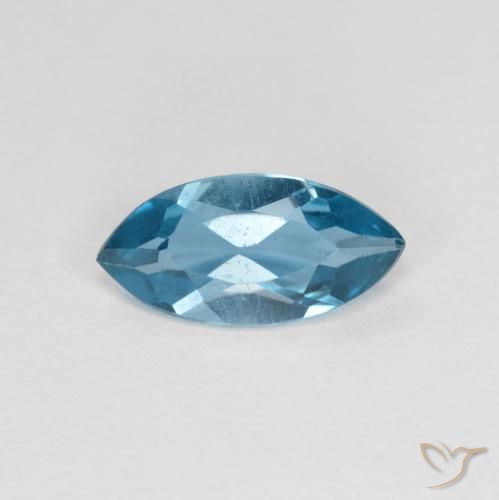 1.09ct 天然 スイスブルー トパーズ, マーキーズ, VS