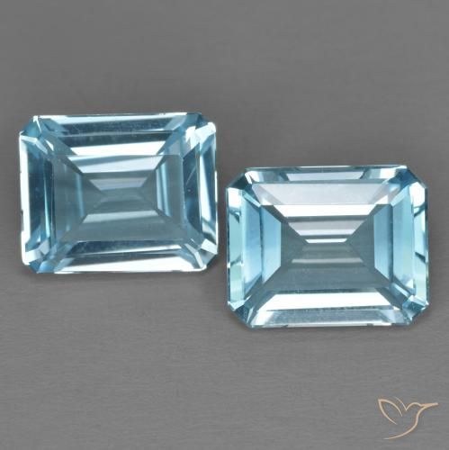 Shop natural 6.99ct スカイブルー トパーズ gems, 八角形 / エメラルドカット, from ブラジル at GemSelect. In stock, global shipping!