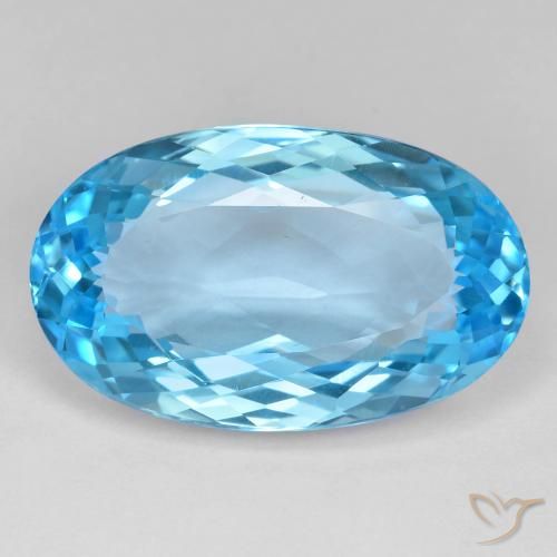 29.65ct 天然 スカイブルー トパーズ, 楕円形, VVS-VS