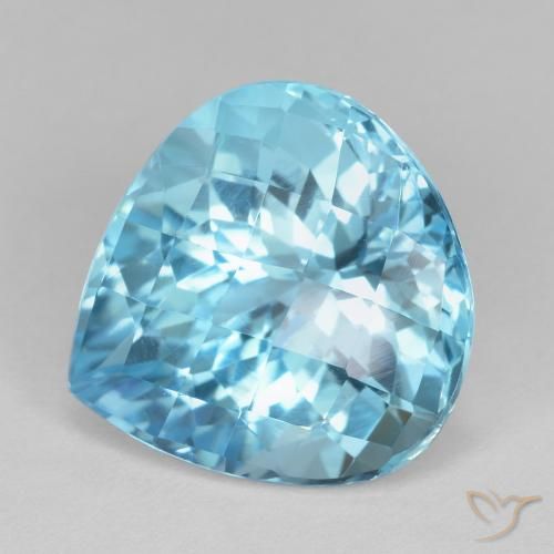 18.11ct 天然 スイスブルー トパーズ, 洋梨の形, VVS-VS