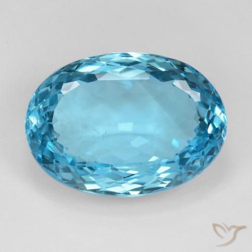 24.69ct 天然 スイスブルー トパーズ, 楕円形, VS
