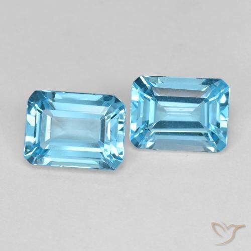 Shop natural 3.86ct スイスブルー トパーズ gems, 八角形 / エメラルドカット, from ブラジル at GemSelect. In stock, global shipping!