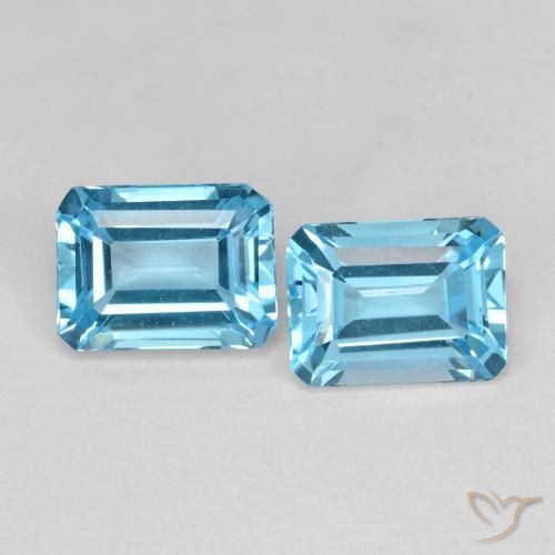 Shop natural 3.86ct スイスブルー トパーズ gems, 八角形 / エメラルドカット, from ブラジル at GemSelect. In stock, global shipping!