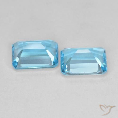 Shop natural 3.86ct スイスブルー トパーズ gems, 八角形 / エメラルドカット, from ブラジル at GemSelect. In stock, global shipping!