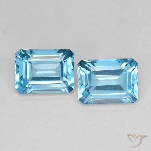 Shop natural 3.93ct スイスブルー トパーズ gems, 八角形 / エメラルドカット, from ブラジル at GemSelect. In stock, global shipping!