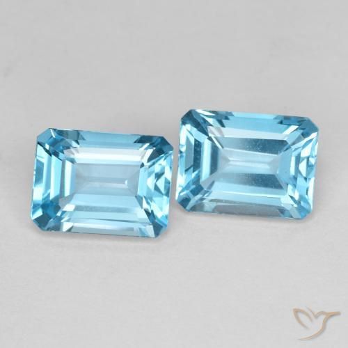 Shop natural 3.93ct スイスブルー トパーズ gems, 八角形 / エメラルドカット, from ブラジル at GemSelect. In stock, global shipping!