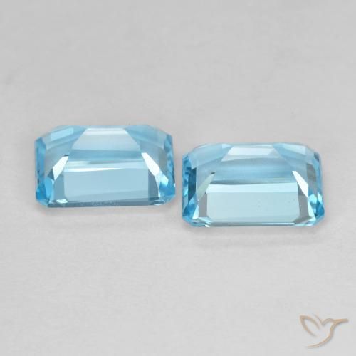 Shop natural 3.93ct スイスブルー トパーズ gems, 八角形 / エメラルドカット, from ブラジル at GemSelect. In stock, global shipping!