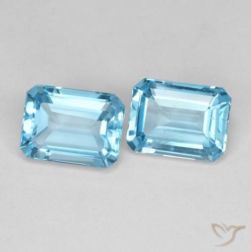 Shop natural 3.90ct スイスブルー トパーズ gems, 八角形 / エメラルドカット, from ブラジル at GemSelect. In stock, global shipping!
