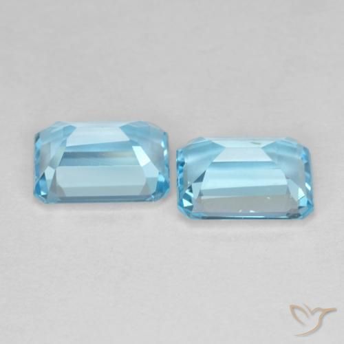 Shop natural 3.90ct スイスブルー トパーズ gems, 八角形 / エメラルドカット, from ブラジル at GemSelect. In stock, global shipping!