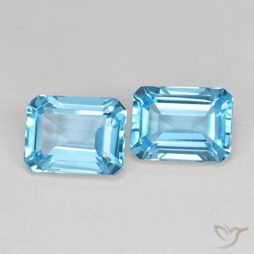 Shop natural 3.88ct スイスブルー トパーズ gems, 八角形 / エメラルドカット, from ブラジル at GemSelect. In stock, global shipping!