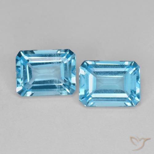 Shop natural 3.90ct スイスブルー トパーズ gems, 八角形 / エメラルドカット, from ブラジル at GemSelect. In stock, global shipping!