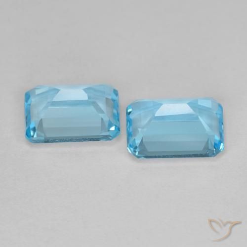 Shop natural 3.90ct スイスブルー トパーズ gems, 八角形 / エメラルドカット, from ブラジル at GemSelect. In stock, global shipping!