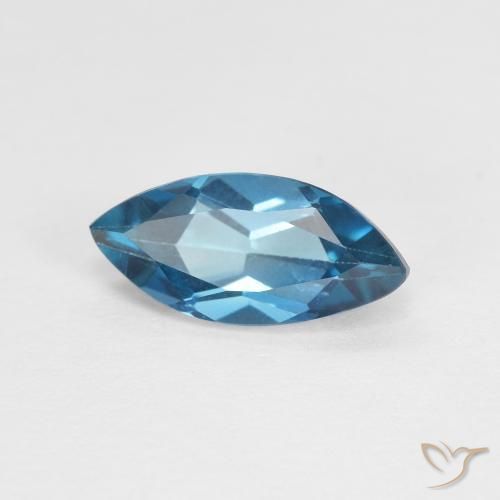 1.35ct 天然 ロンドンブルー トパーズ, マーキーズ, VVS-VS