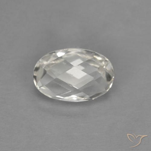 0.64ct 天然 ウォームホワイト トパーズ, 楕円形, VS