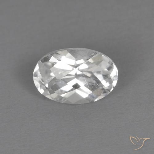 0.69ct 天然 ホワイト トパーズ, 楕円形, VVS