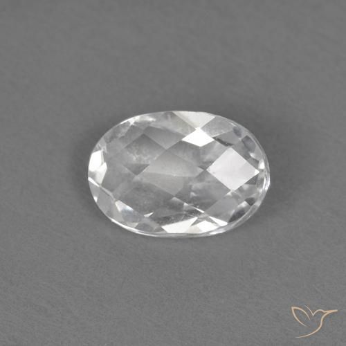 0.56ct 天然 ホワイト トパーズ, 楕円形, VVS