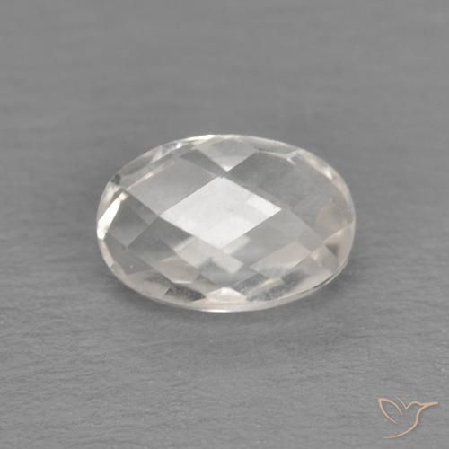 0.68ct 天然 ウォームホワイト トパーズ, 楕円形, VVS