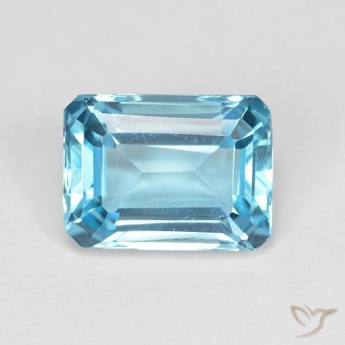 2.06ct 天然 スイスブルー トパーズ, 八角形 / エメラルドカット