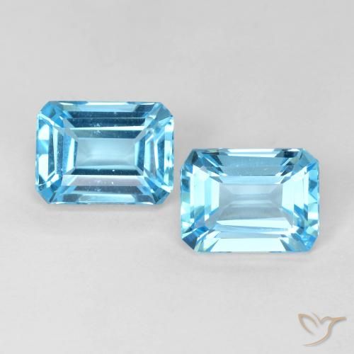 Shop natural 4.03ct スイスブルー トパーズ gems, 八角形 / エメラルドカット, from ブラジル at GemSelect. In stock, global shipping!