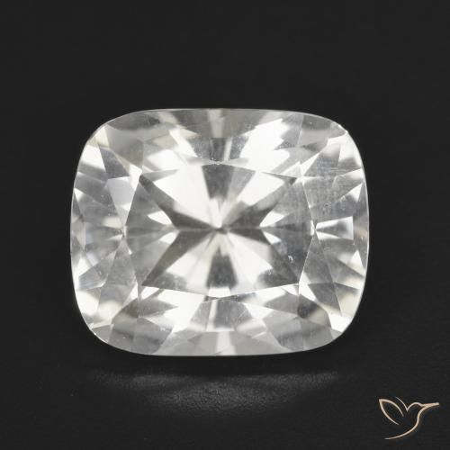 4.84ct 天然 ウォームホワイト トパーズ, クッション, VVS