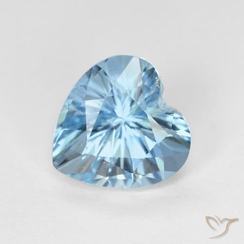 3.06ct 天然 スイスブルー トパーズ, 心臓, VVS-VS