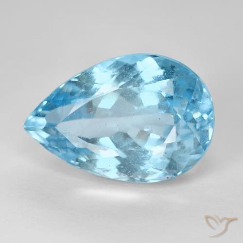 16.76ct 天然 スカイブルー トパーズ, 洋梨の形, VS-SI