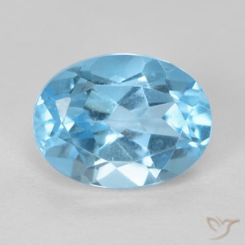 1.81ct 天然 スイスブルー トパーズ, 楕円形, VS