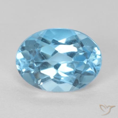 1.67ct 天然 スイスブルー トパーズ, 楕円形, VS