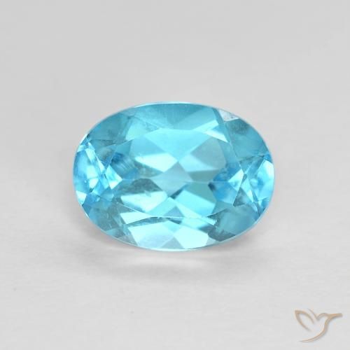1.60ct 天然 スイスブルー トパーズ, 楕円形, VVS