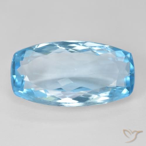 15.21ct 天然 スイスブルー トパーズ, クッション, VVS-VS