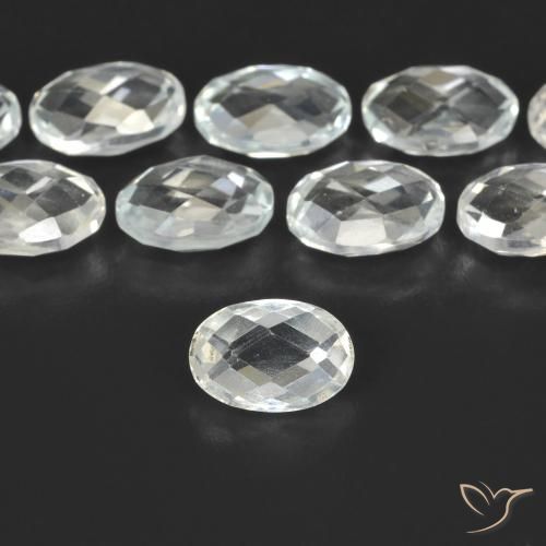 0.68ct 天然 ウォームホワイト トパーズ, 楕円形, VVS