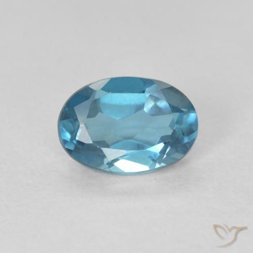 0.65ct 天然 ロンドンブルー トパーズ, 楕円形, VVS