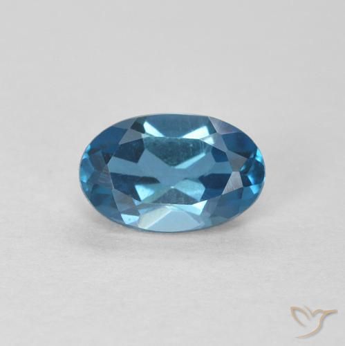 0.61ct 天然 ロンドンブルー トパーズ, 楕円形, VVS-VS